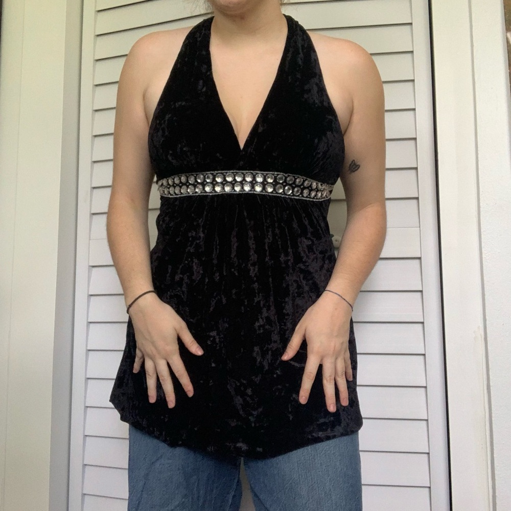 90s club style top . Velvet